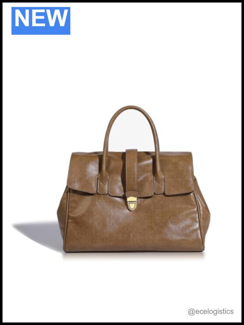 Vintage Leather Tote Bag for Women, Large Capacity Shoulder Handbag